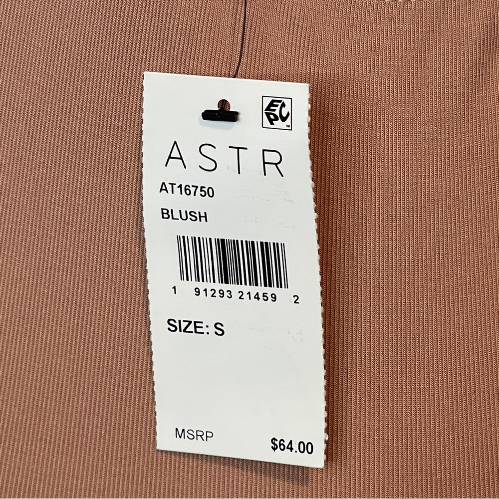 ASTR The Label Twist Back One Sleeve Bodysuit Blush Small - Picture 4 of 5